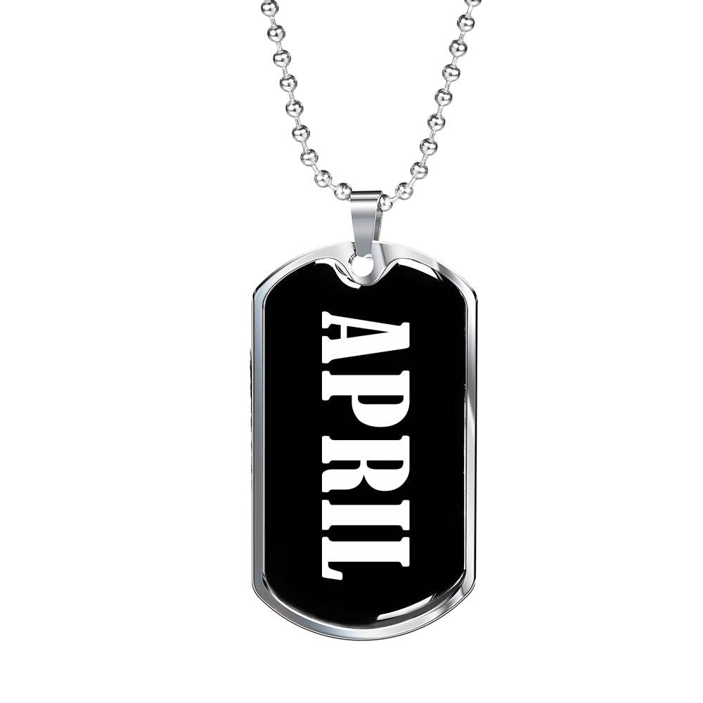 April v02 - Luxury Dog Tag Necklace