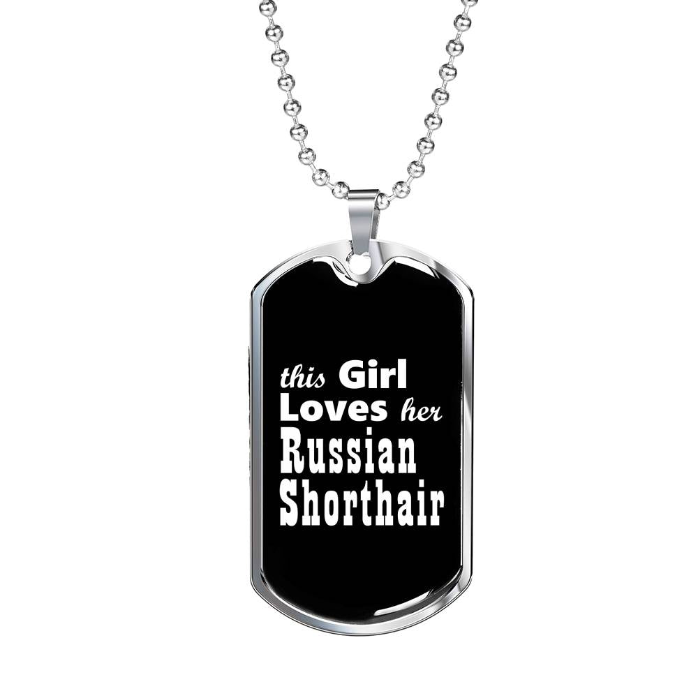 Russian Shorthair v2 - Luxury Dog Tag Necklace