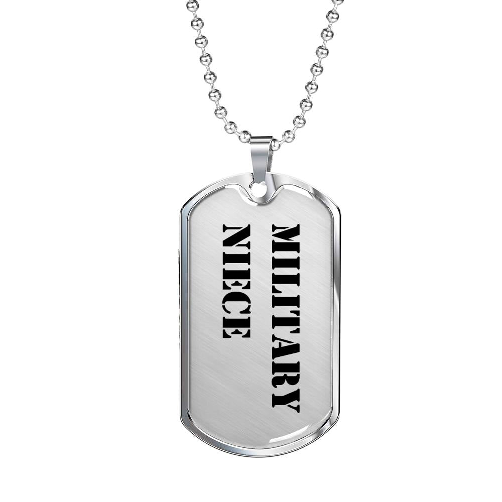 Military Niece - Luxury Dog Tag Necklace