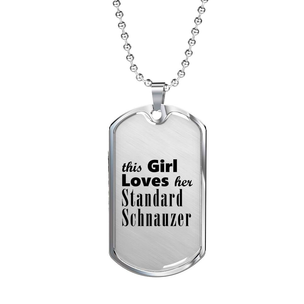 Standard Schnauzer - Luxury Dog Tag Necklace