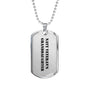 Navy Veteran's Granddaughter - Luxury Dog Tag Necklace