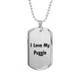 Love My Puggle v4 - Luxury Dog Tag Necklace