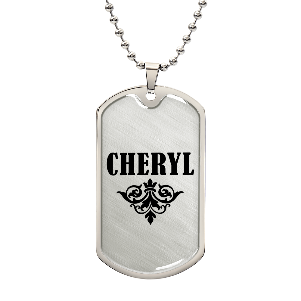 Cheryl v01a - Luxury Dog Tag Necklace