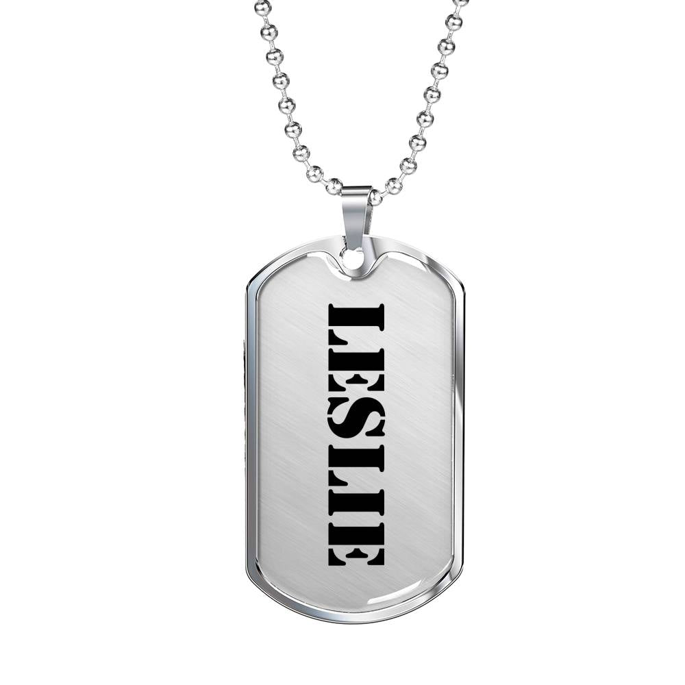 Leslie - Luxury Dog Tag Necklace