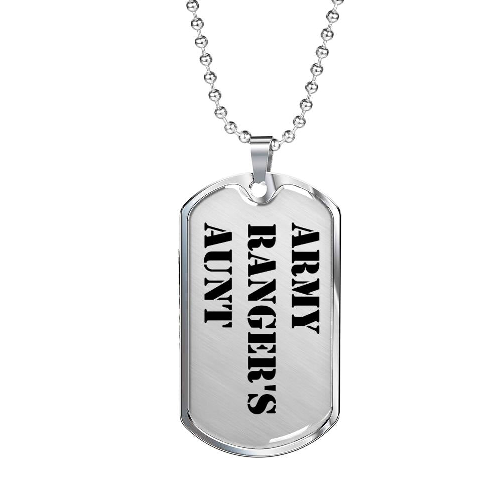 Army Ranger's Aunt - Luxury Dog Tag Necklace