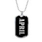 April v01s - Luxury Dog Tag Necklace