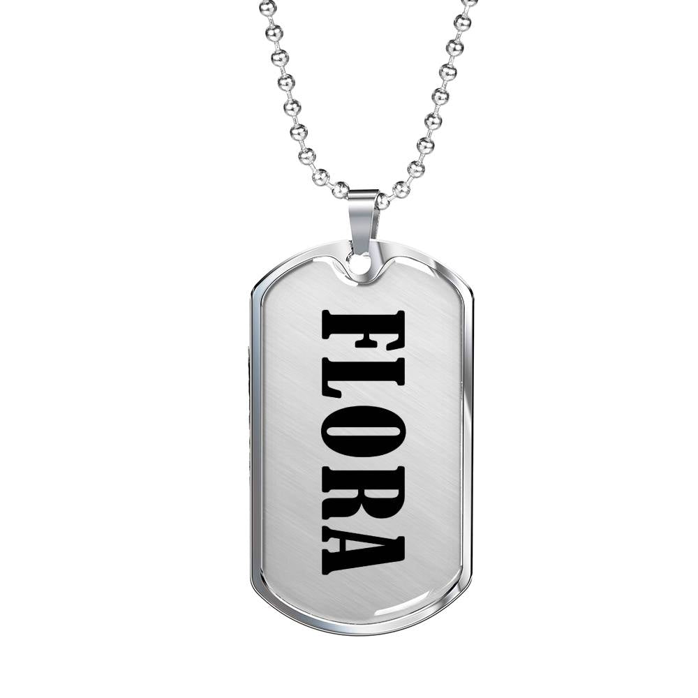 Flora v01 - Luxury Dog Tag Necklace