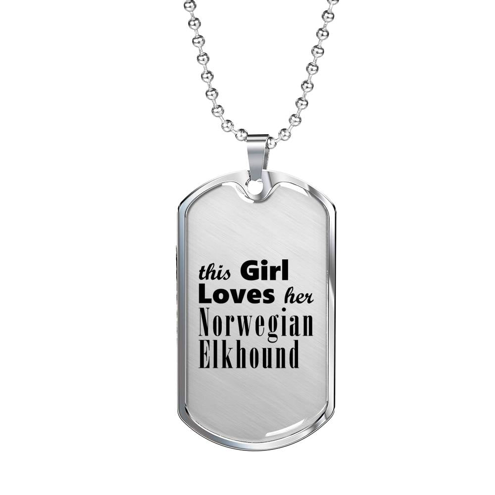Norwegian Elkhound - Luxury Dog Tag Necklace