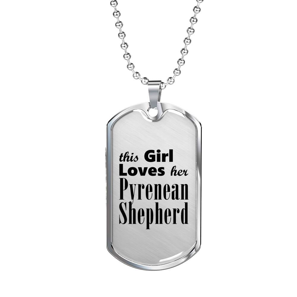 Pyrenean Shepherd - Luxury Dog Tag Necklace