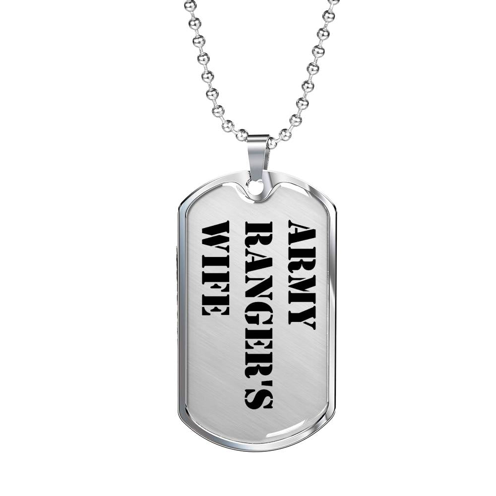 Army Ranger's Wife - Luxury Dog Tag Necklace