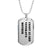 Coast Guard Veteran's Mother - Luxury Dog Tag Necklace