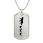 Mama Wolf With 3 Pups - Luxury Dog Tag Necklace