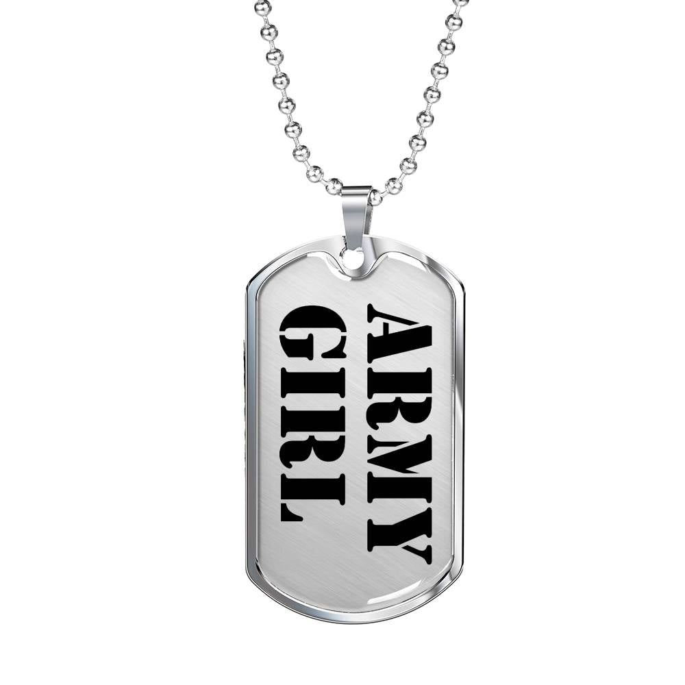 Army Girl - Luxury Dog Tag Necklace