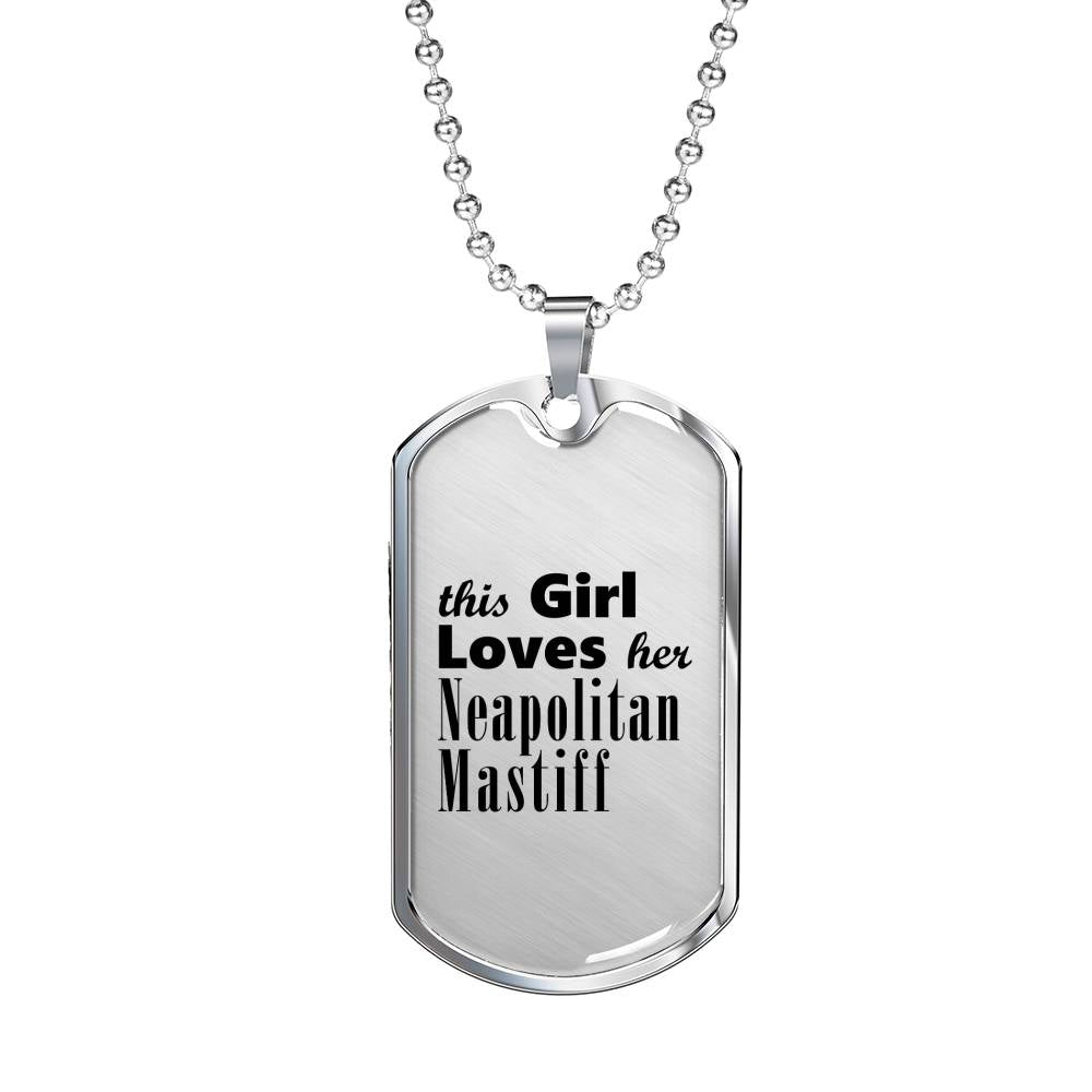 Neapolitan Mastiff - Luxury Dog Tag Necklace