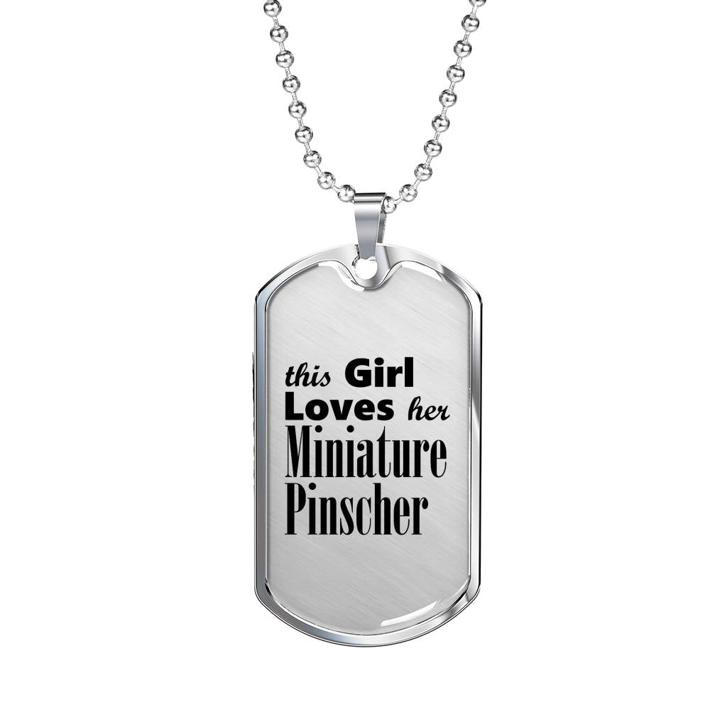 Miniature Pinscher - Luxury Dog Tag Necklace