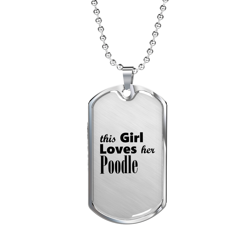 Poodle - Luxury Dog Tag Necklace