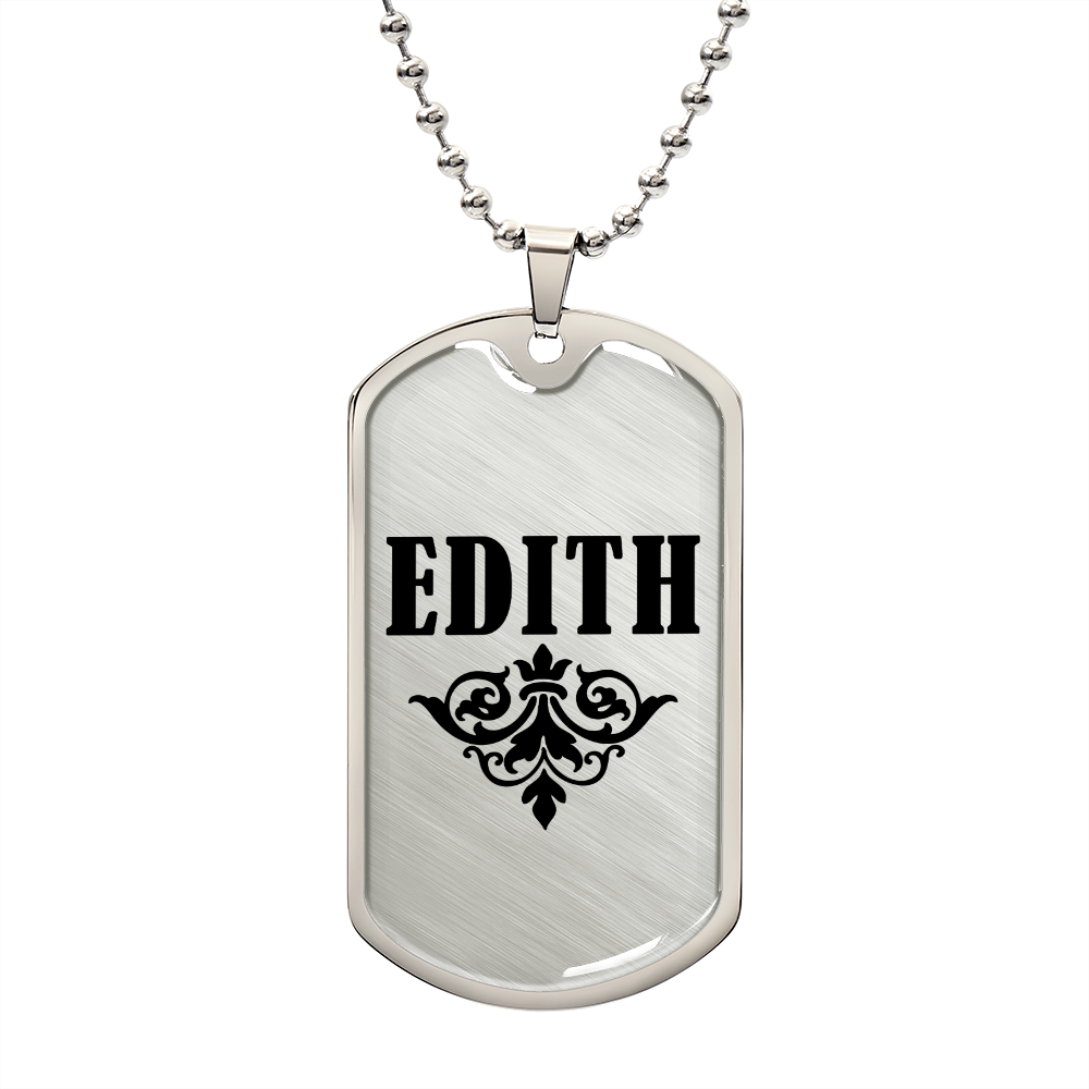 Edith v01a - Luxury Dog Tag Necklace