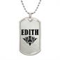Edith v01a - Luxury Dog Tag Necklace