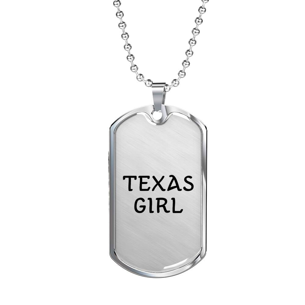 Texas Girl - Luxury Dog Tag Necklace