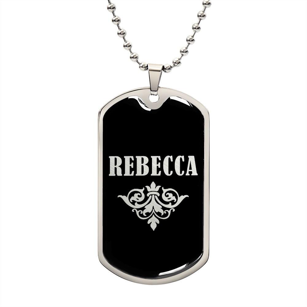Rebecca v02a - Luxury Dog Tag Necklace