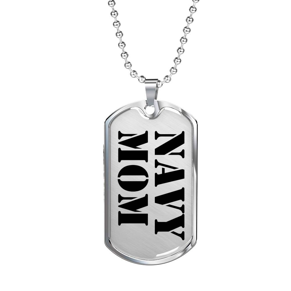 Navy Mom - Luxury Dog Tag Necklace