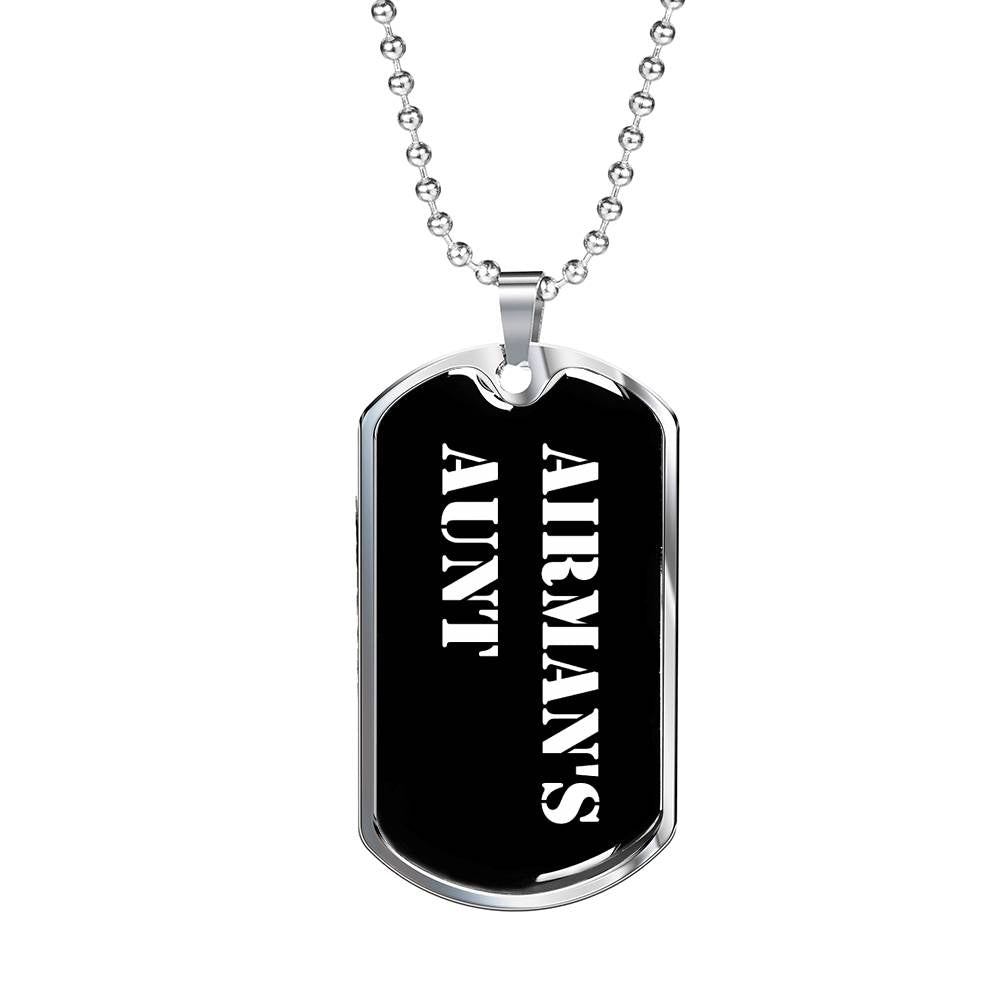 Airman's Aunt v3 - Luxury Dog Tag Necklace
