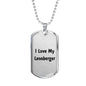Love My Leonberger v4 - Luxury Dog Tag Necklace