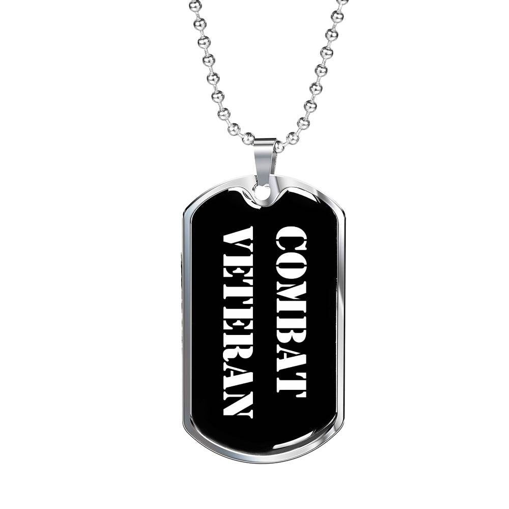Combat Veteran v3 - Luxury Dog Tag Necklace