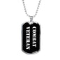Combat Veteran v3 - Luxury Dog Tag Necklace