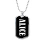Alice v02 - Luxury Dog Tag Necklace