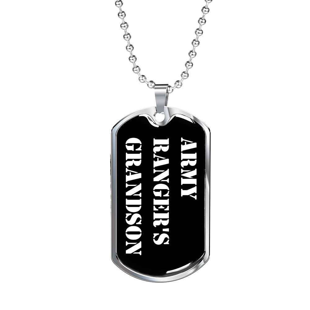 Army Ranger's Grandson v3 - Luxury Dog Tag Necklace