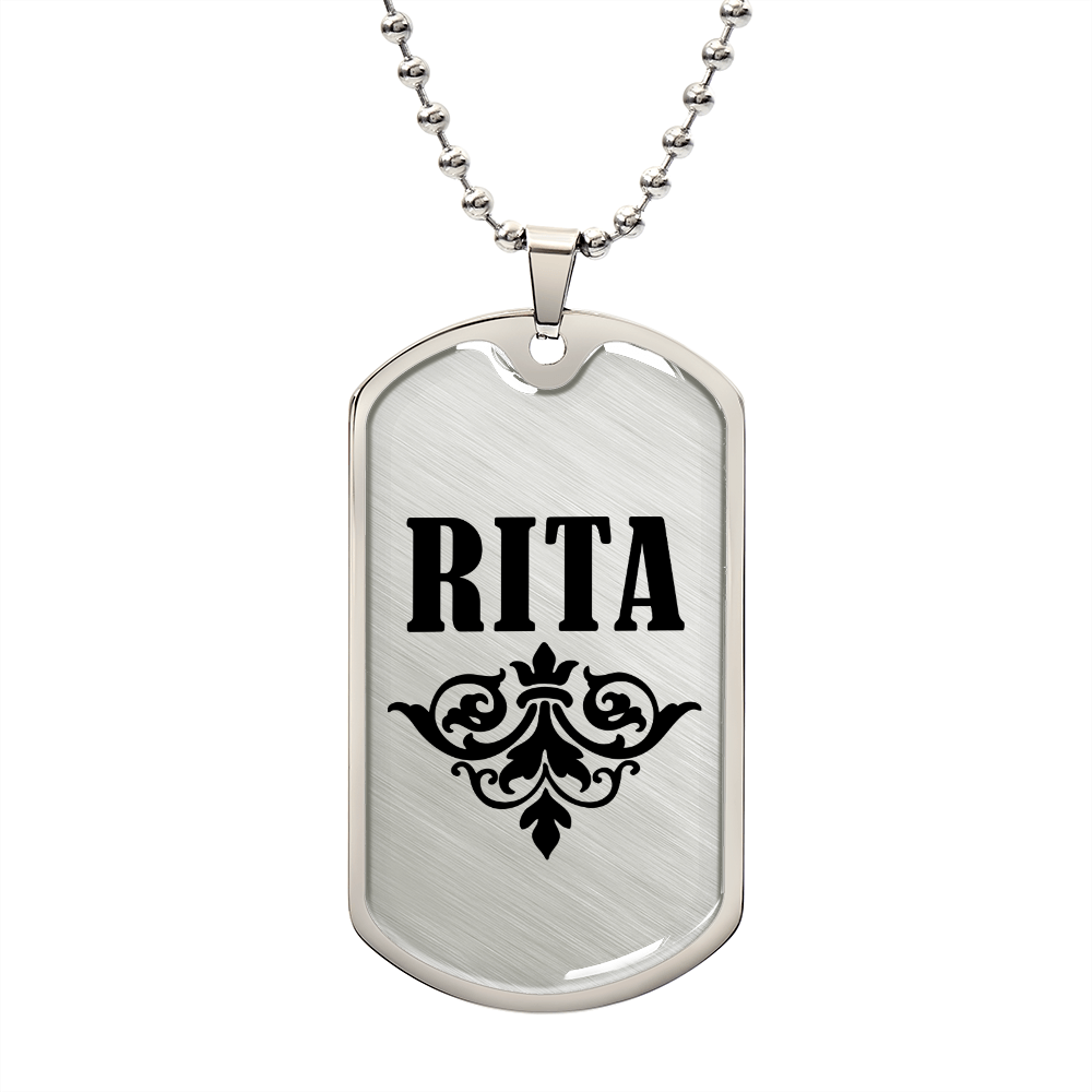 Rita v01a - Luxury Dog Tag Necklace
