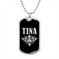 Tina v02a - Luxury Dog Tag Necklace