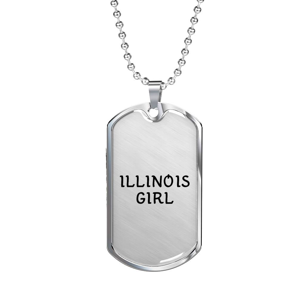 Illinois Girl - Luxury Dog Tag Necklace