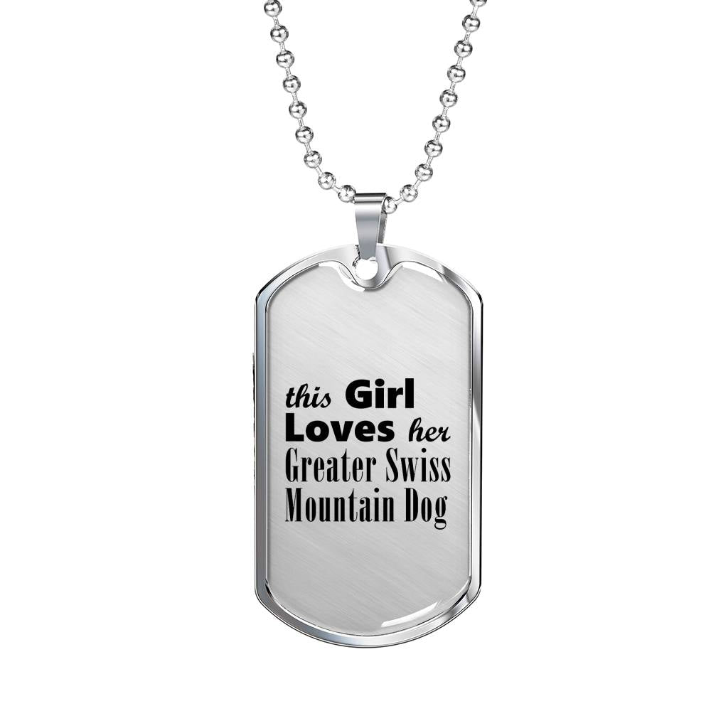 Greater Swiss Mountain Dog - Luxury Dog Tag Necklace