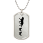 Mama Wolf With 2 Pups - Luxury Dog Tag Necklace
