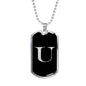 Initial U v2a - Luxury Dog Tag Necklace