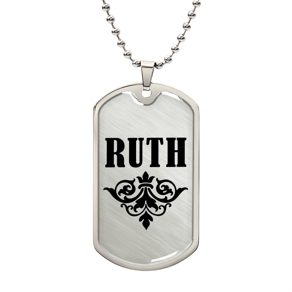 Ruth v01a - Luxury Dog Tag Necklace