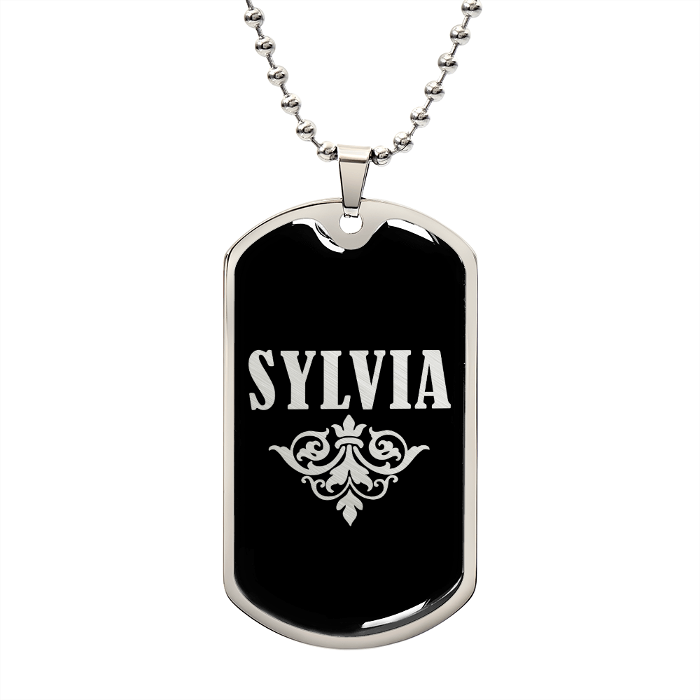 Sylvia v02a - Luxury Dog Tag Necklace