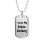 Love My Belgian Sheepdog v4 - Luxury Dog Tag Necklace