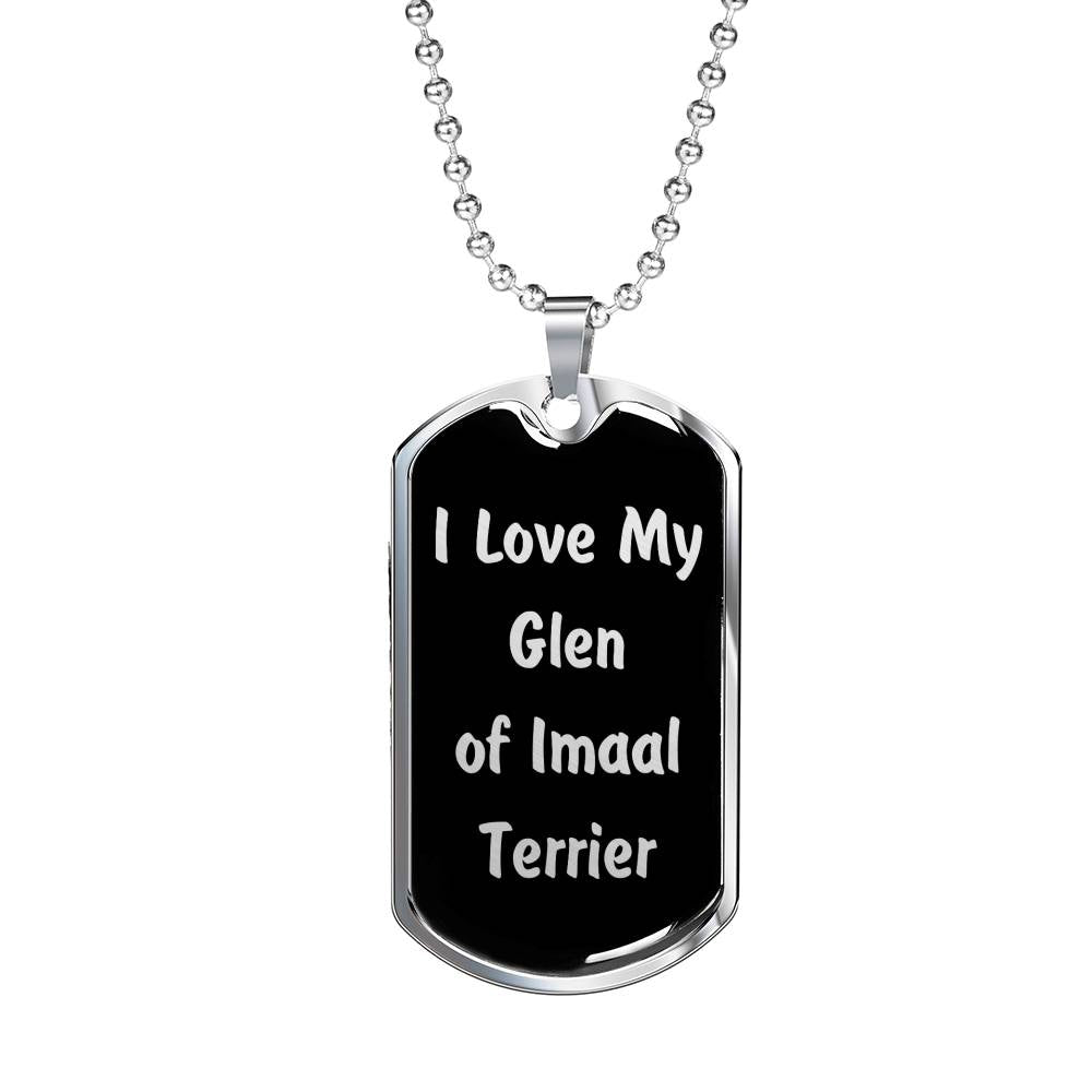 Love My Glen of Imaal Terrier v5 - Luxury Dog Tag Necklace