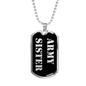 Army Sister v2 - Luxury Dog Tag Necklace