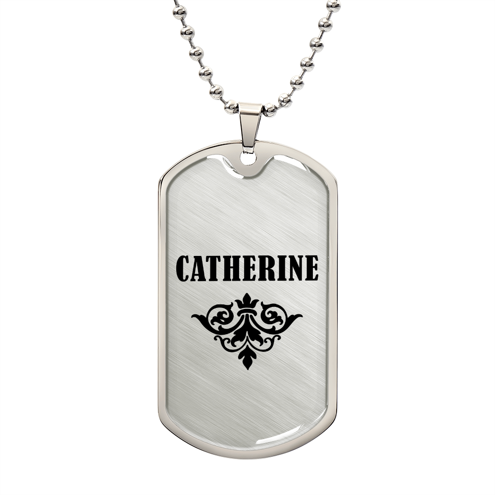 Catherine v01a - Luxury Dog Tag Necklace