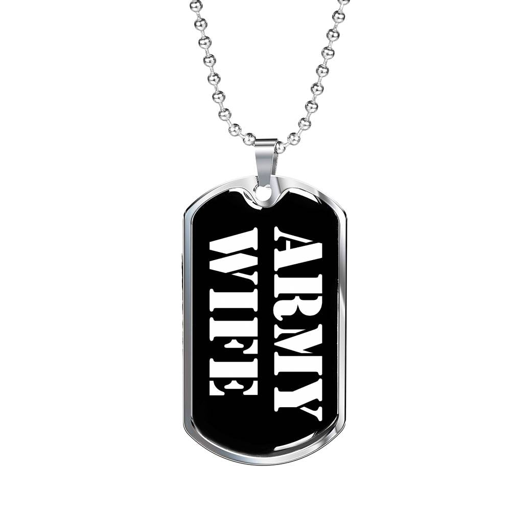 Army Wife v3 - Luxury Dog Tag Necklace