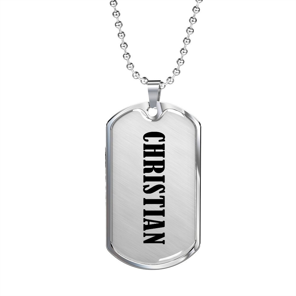 Christian v01 - Luxury Dog Tag Necklace