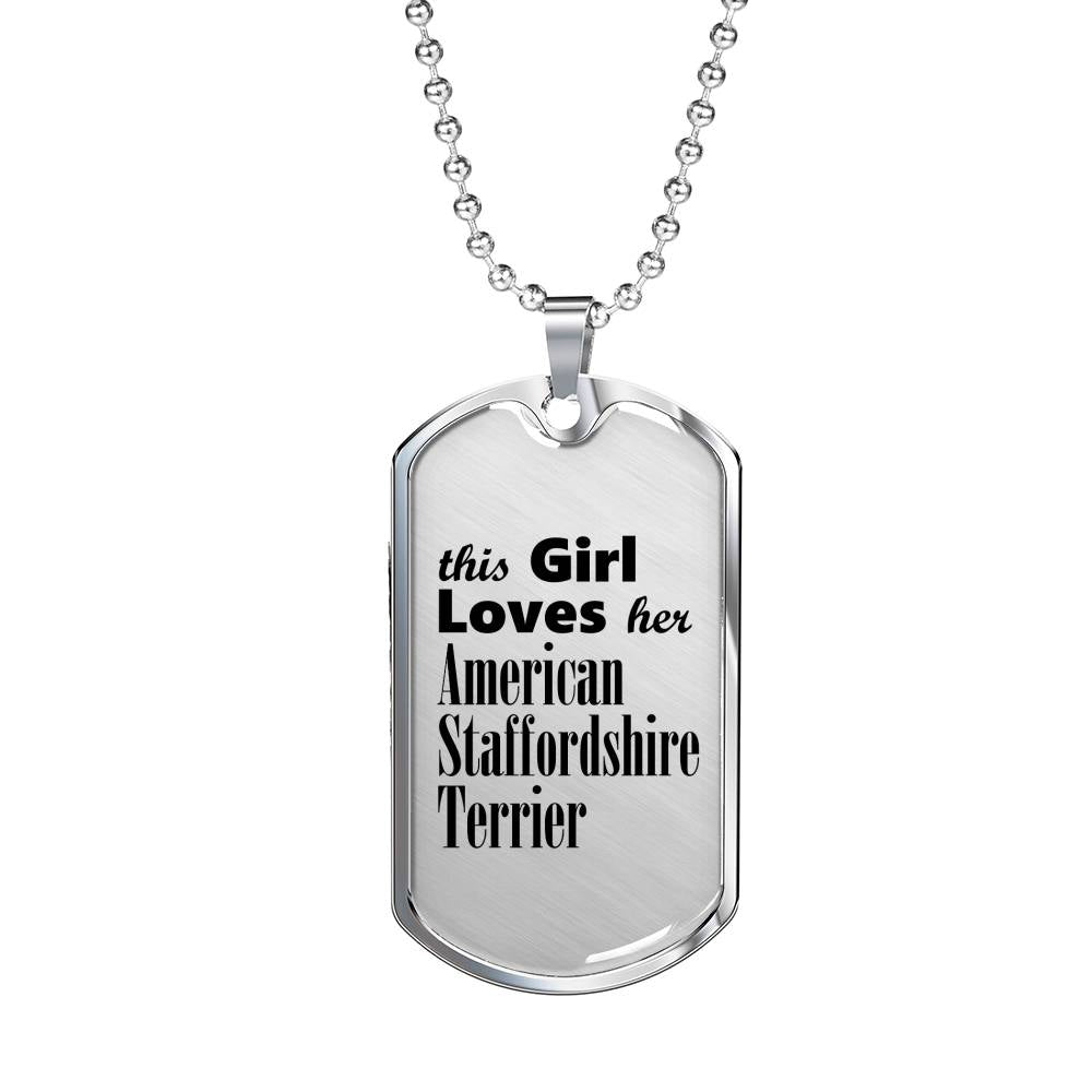 American Staffordshire Terrier - Luxury Dog Tag Necklace
