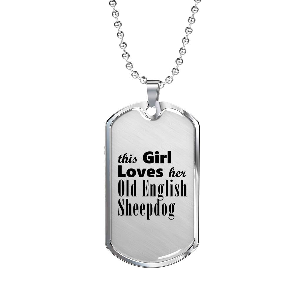 Old English Sheepdog - Luxury Dog Tag Necklace