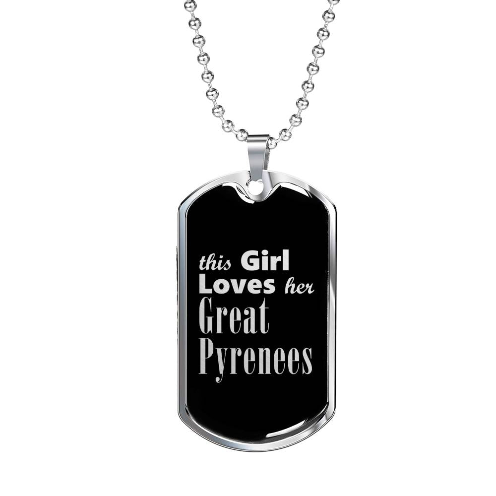 Great Pyrenees v2s - Luxury Dog Tag Necklace