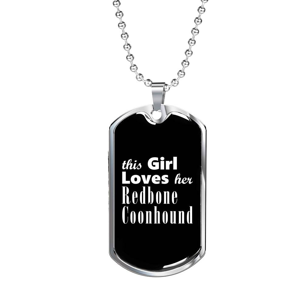 Redbone Coonhound v2 - Luxury Dog Tag Necklace