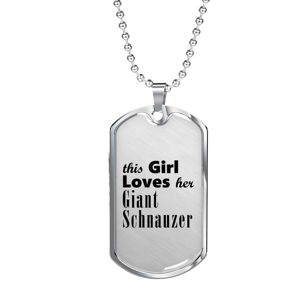 Giant Schnauzer - Luxury Dog Tag Necklace